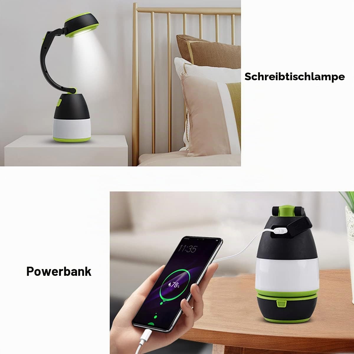 Maclean Energy MCE298 LED-Lampe Camping 1500mAh kaltweiß