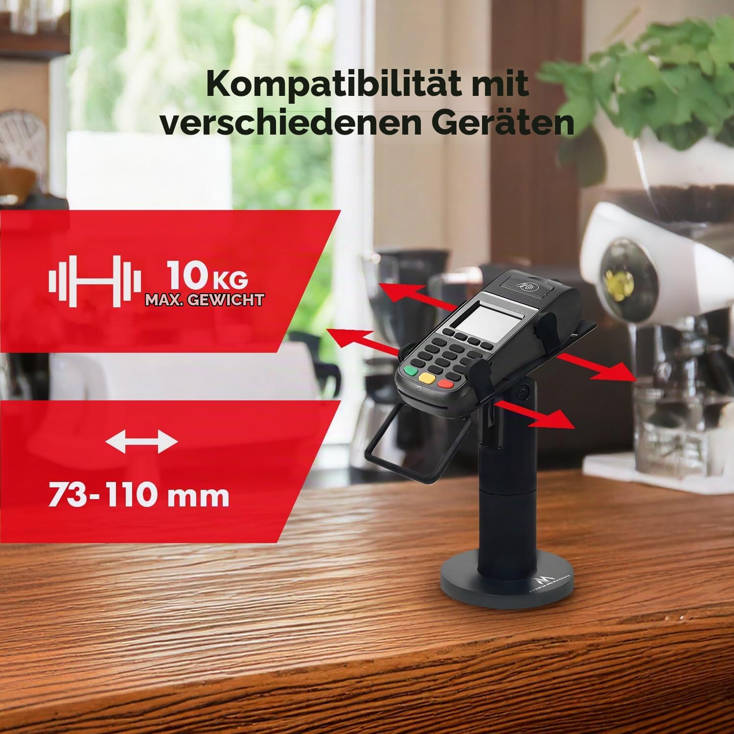 Maclean Brackets MC-818 POS-Terminalhalterung Tisch drehbar