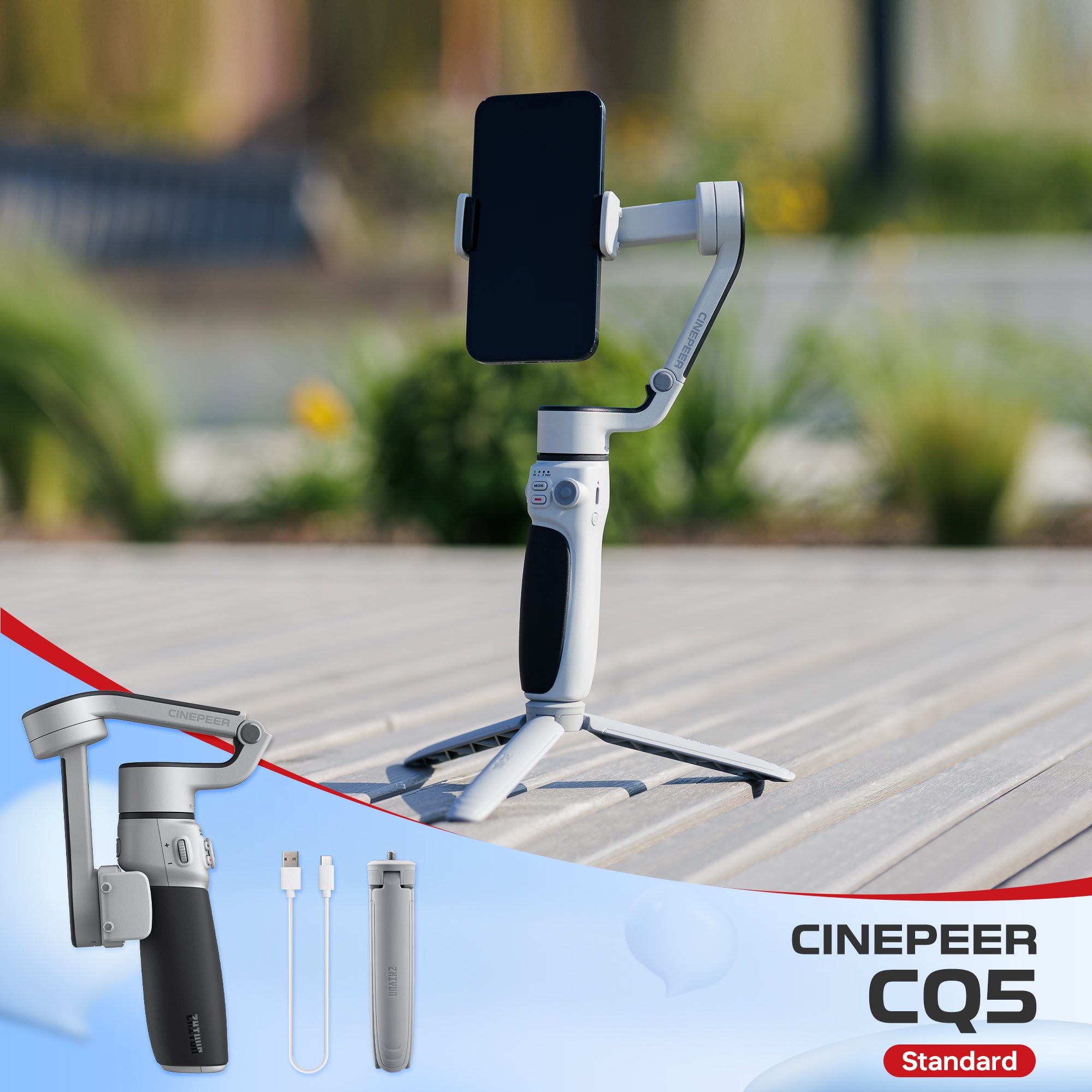 Zhiyun Cinepeer CQ5 Handy Gimbal Standard mit AI-Tracking