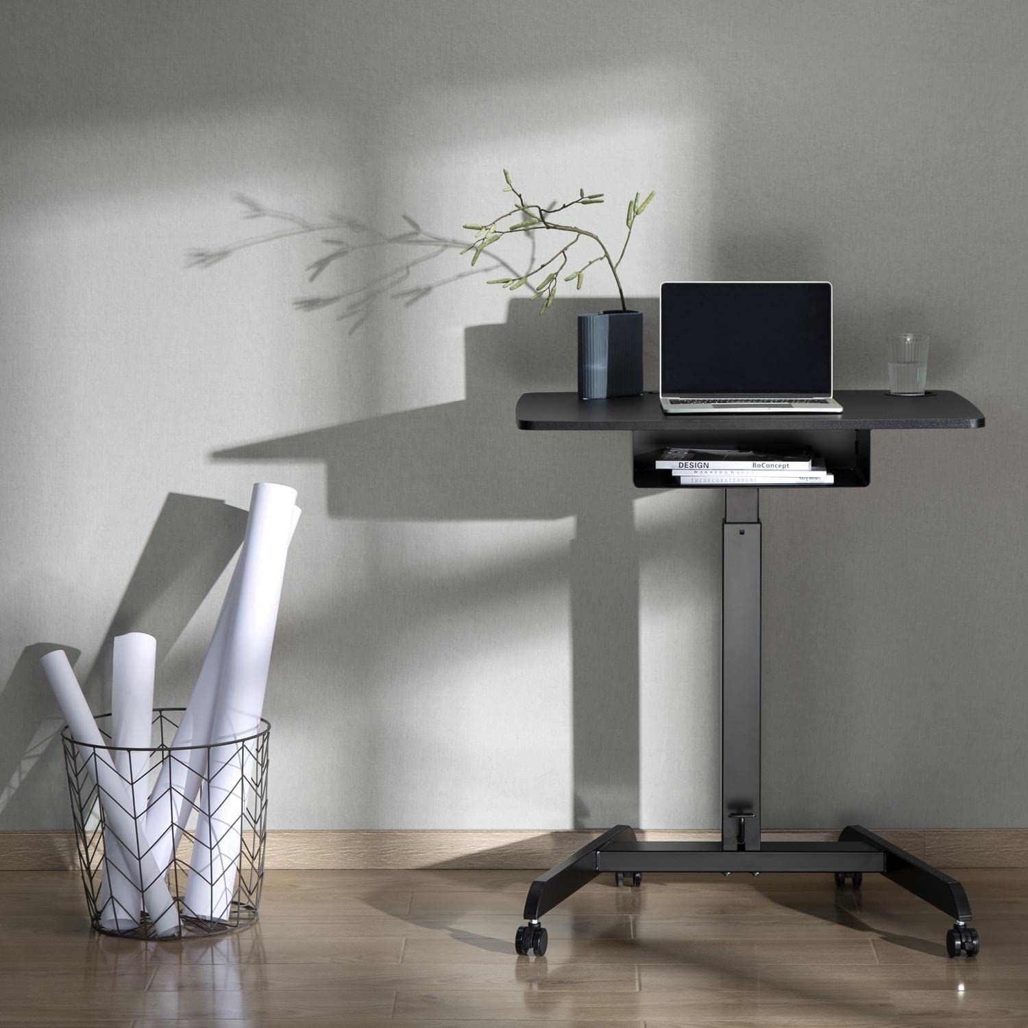 Maclean MC-903 Laptoptisch höhenverstellbar Rollen Schwarz 8kg