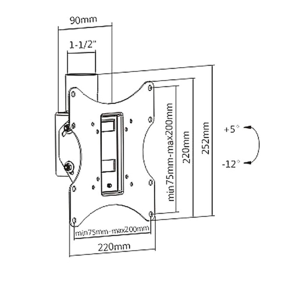 Maclean Energy MC-704/706/707 TV-Deckenhalterung 23-42" 900mm