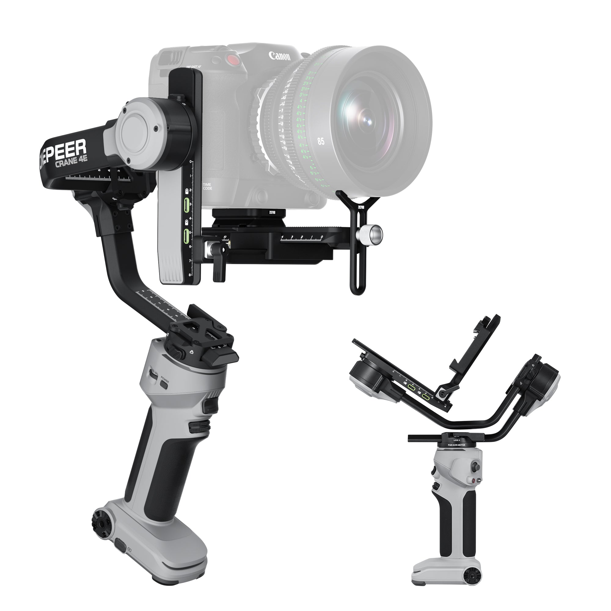 Zhiyun Crane 4E Gimbal 3-Achs 4,5kg Vertikal Grau Kamera