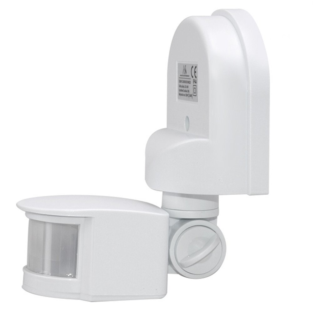 Maclean MCE25 Bewegungsmelder Wand Weiß 180° 12m IP44
