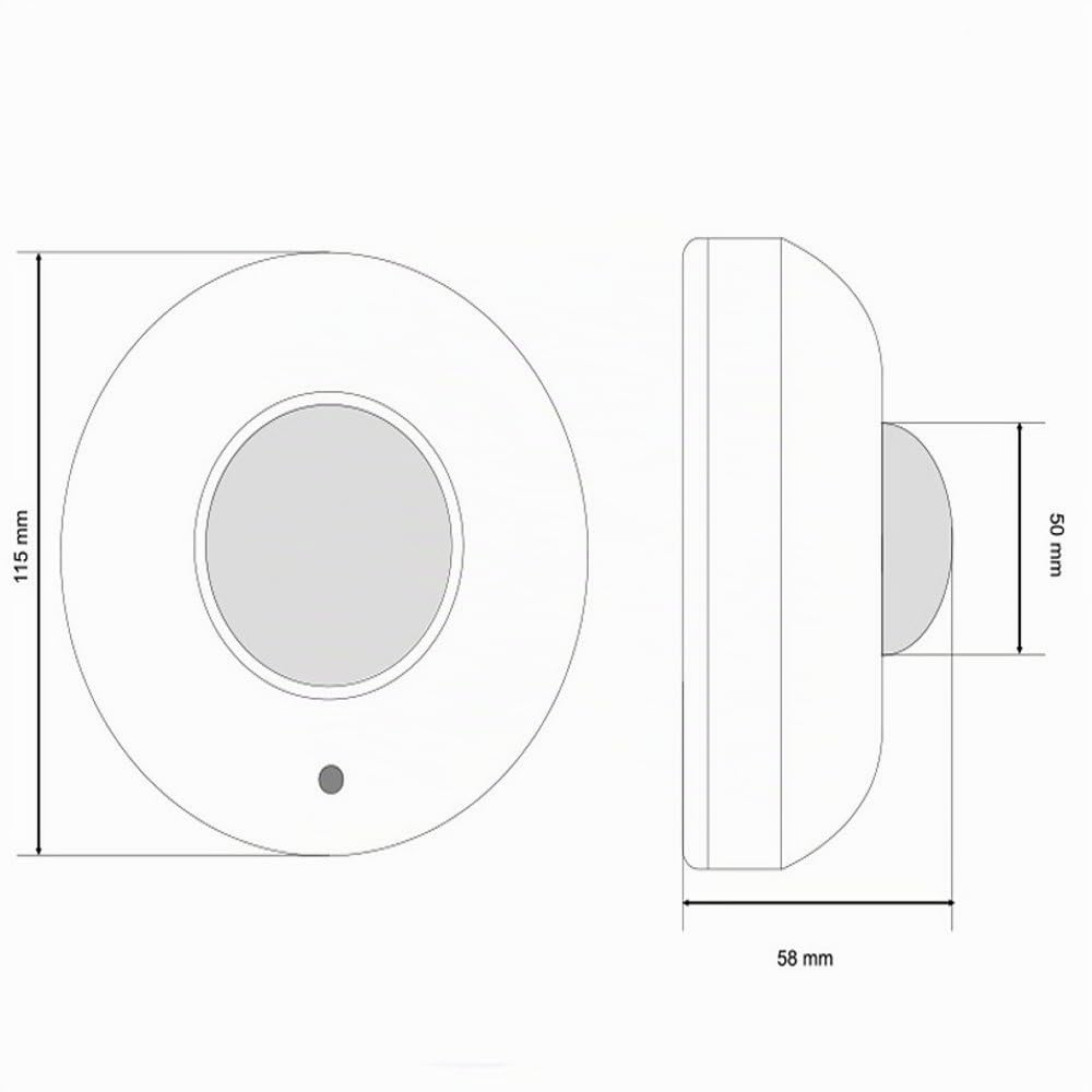 Maclean MCE19 Bewegungsmelder Decke 360° 6m 1200W Weiß