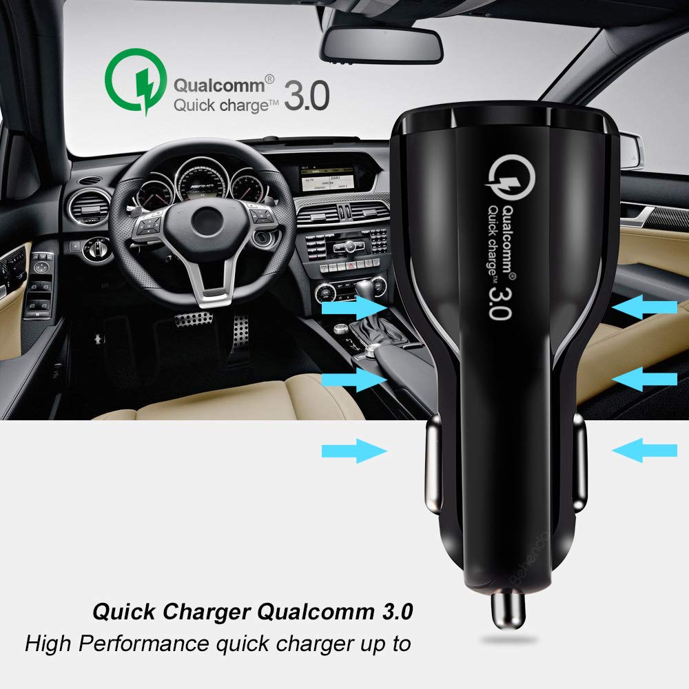 Maclean MCE478 USB Autoladegerät QC3.0 30W schwarz