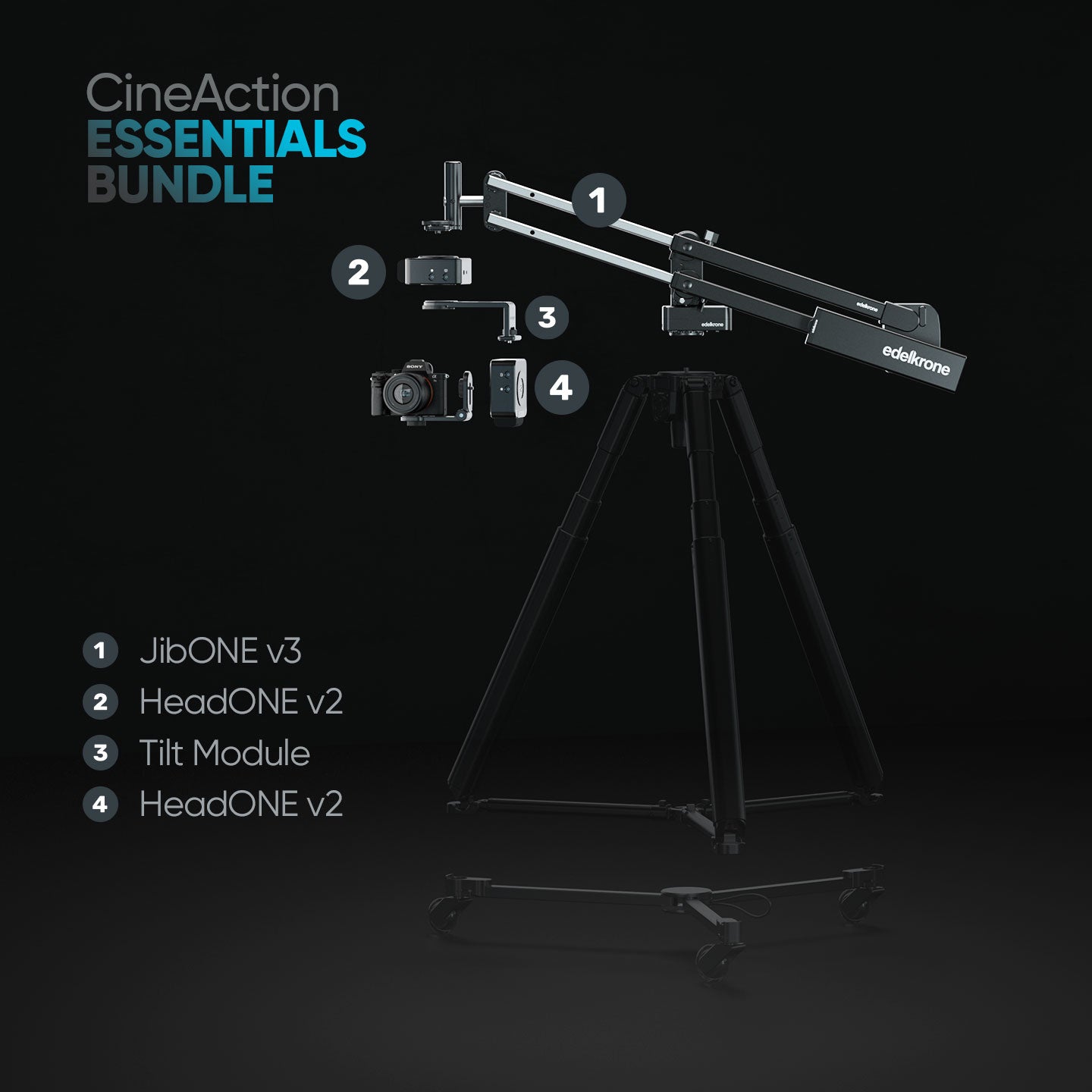 Edelkrone CineAction Bundle HeadPLUS v3 Kamera Set Complete