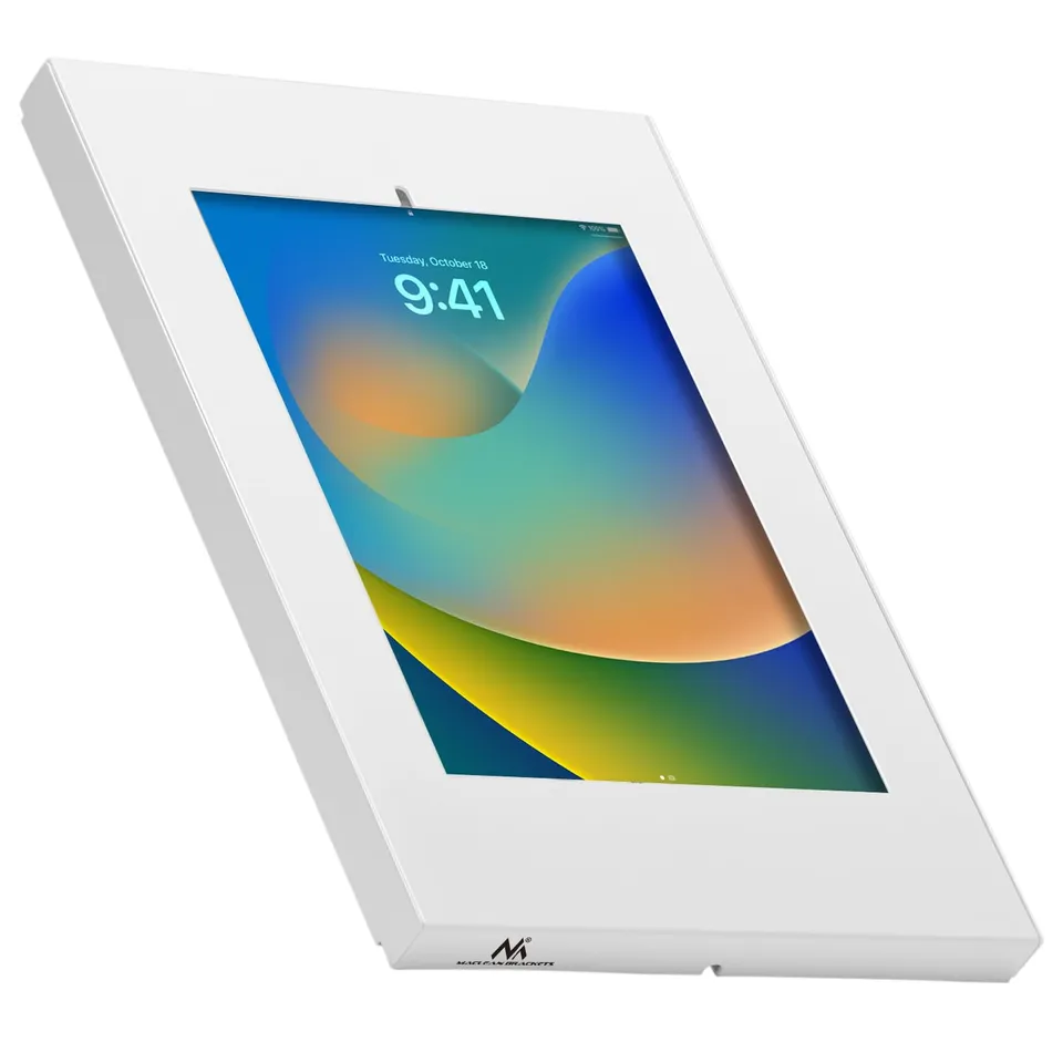Maclean MC-474 Tablet-Wandhalterung weiß 9,7-11" Diebstahlschutz