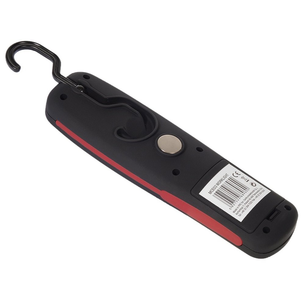 Maclean Energy Werkstattlampe 24 LED mit Magnet und Haken Schwarz