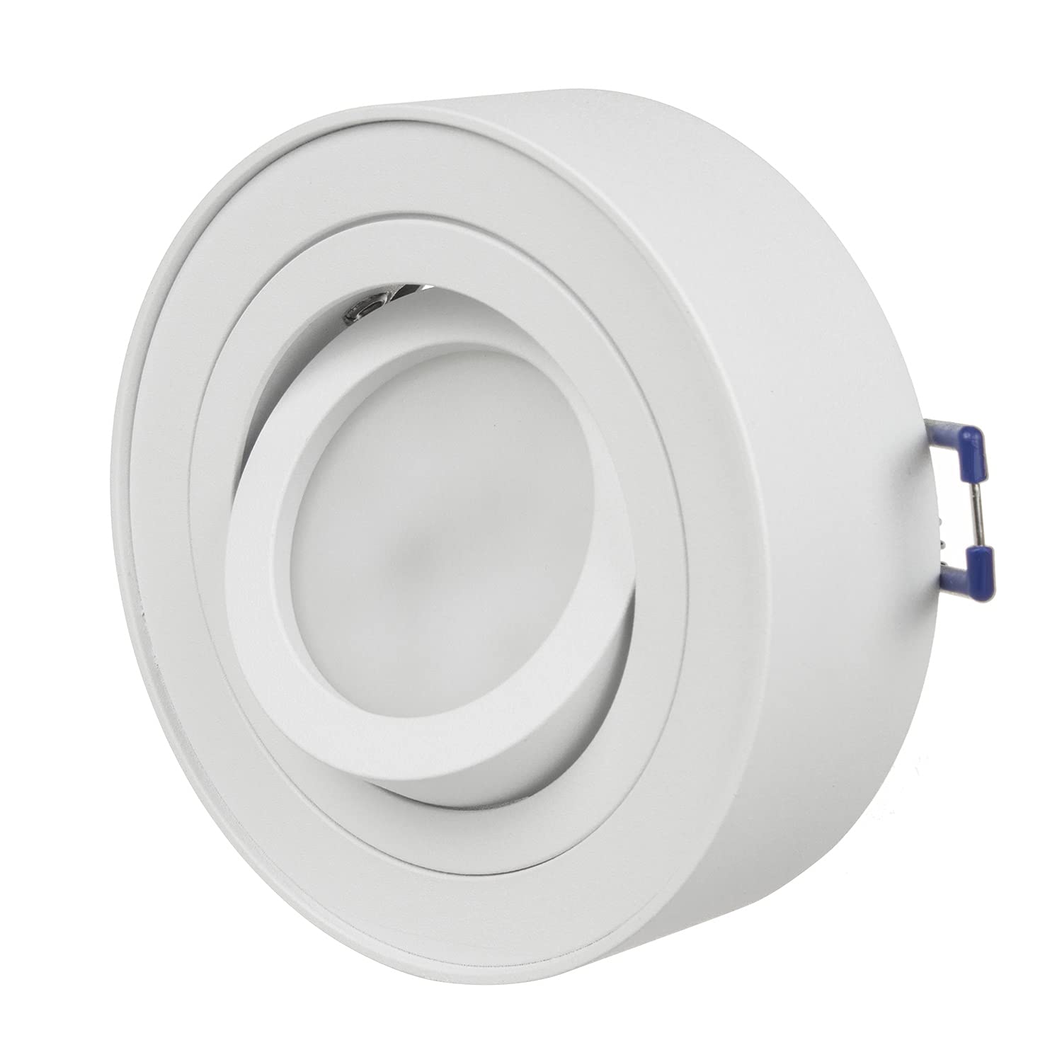 Maclean Energy MCE462W Einbaurahmen GU10 rund weiß schwenkbar