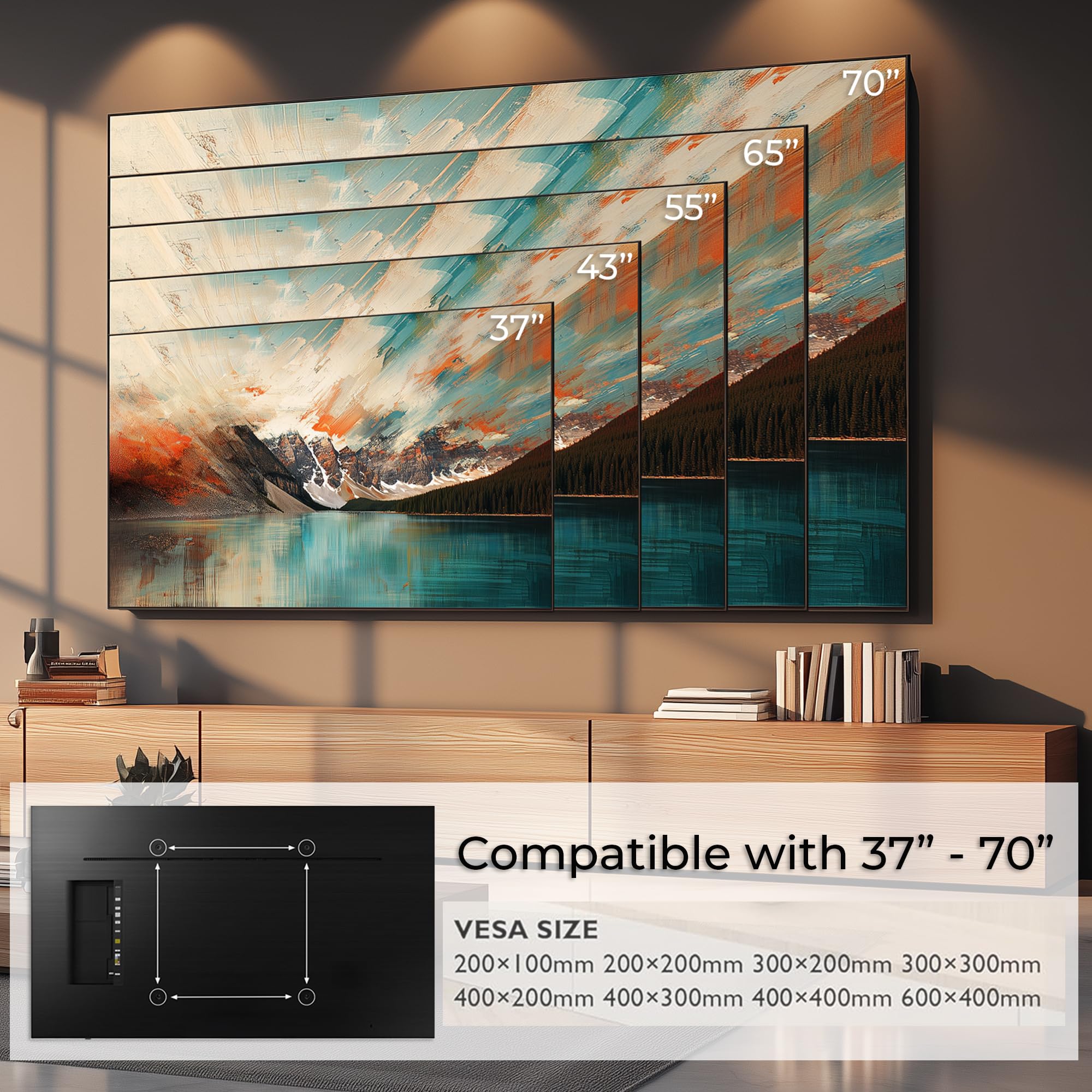 Maclean MC-891 TV Wandhalterung elektrisch 37-70" 35 kg