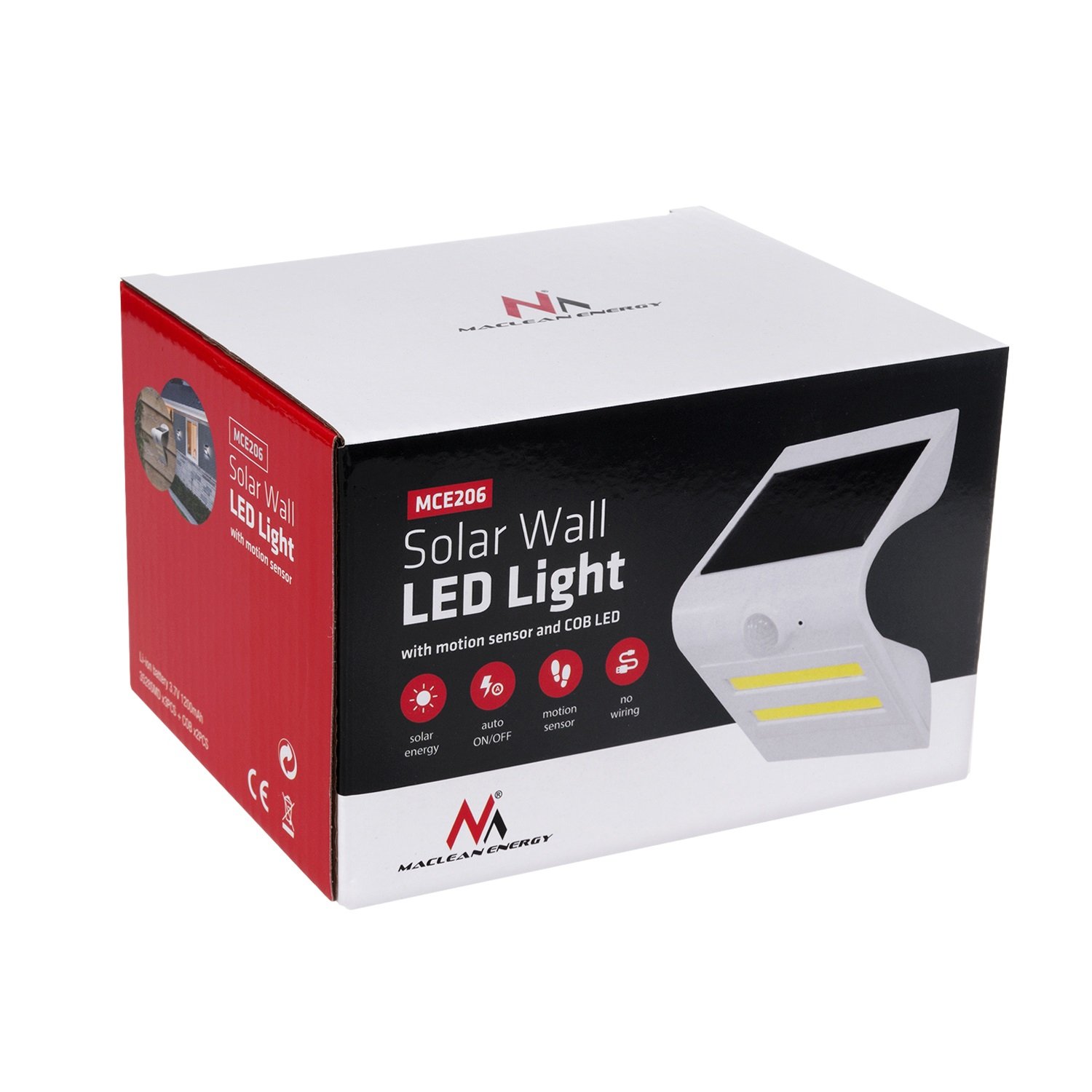 Maclean Energy MCE206 Solarleuchte COB IP65 Bewegungsmelder