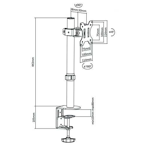 Maclean MC-751 Tischhalterung Monitorarm 13-32" VESA 8kg 1 Gelenk