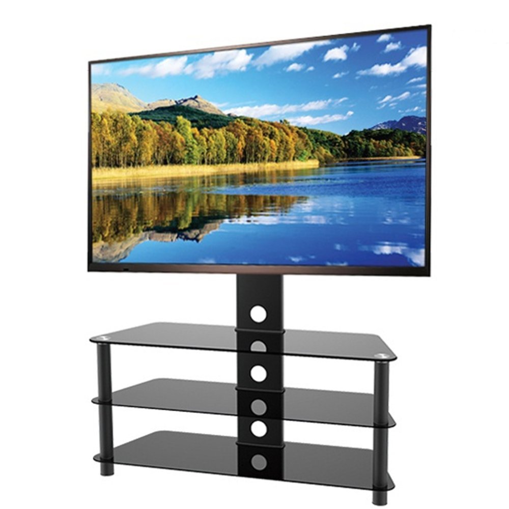 Maclean MC-641 TV Ständer 55 Zoll Glas 40kg schwarz