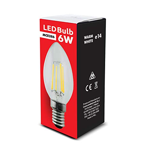 Maclean Energy MCE286 LED Glühbirne E14 6W warmweiß Kerze