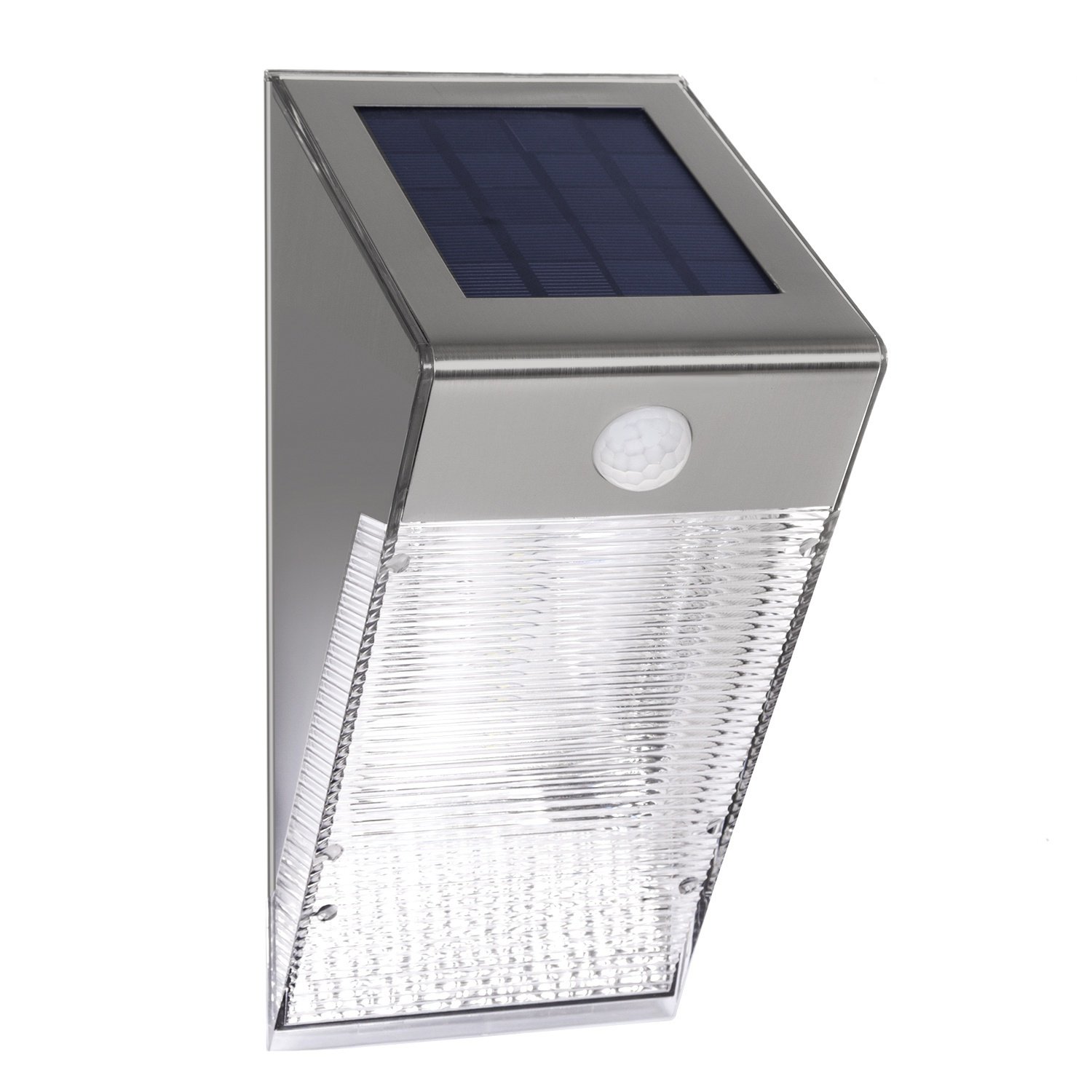 Maclean Energy MCE167 Solarlampe Edelstahl Bewegungsmelder