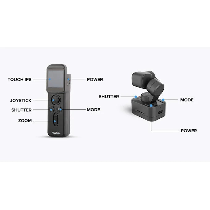 FeiyuTech Gimbal Camera Pocket 3 Actioncam 4K Remote Kit