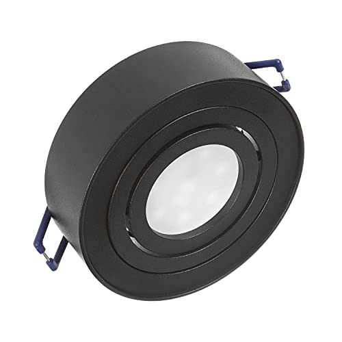 Maclean Energy MCE462B Einbaurahmen GU10 rund schwarz schwenkbar