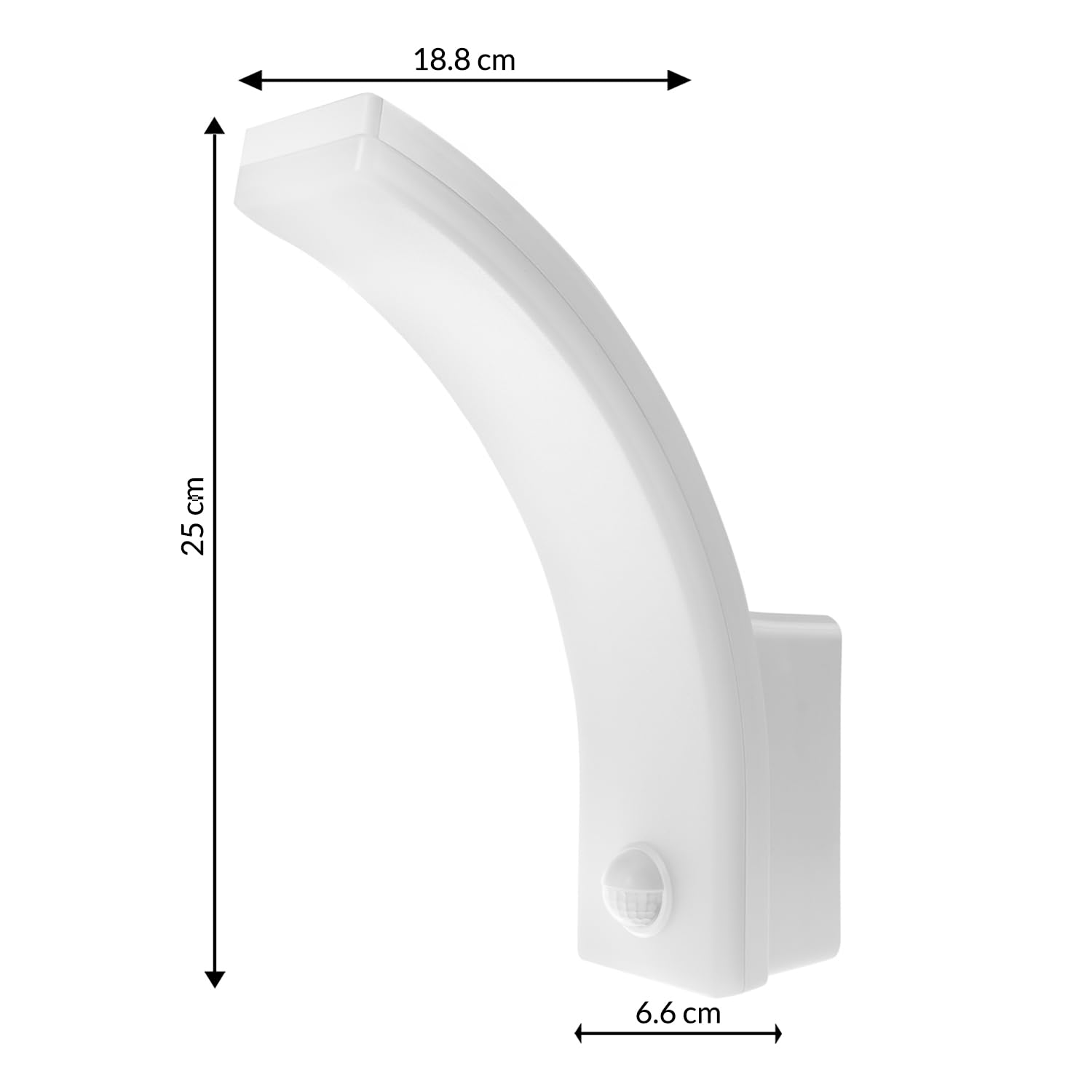 Maclean Energy MCE512 LED Wandleuchte PIR weiß 20W 2 Stück