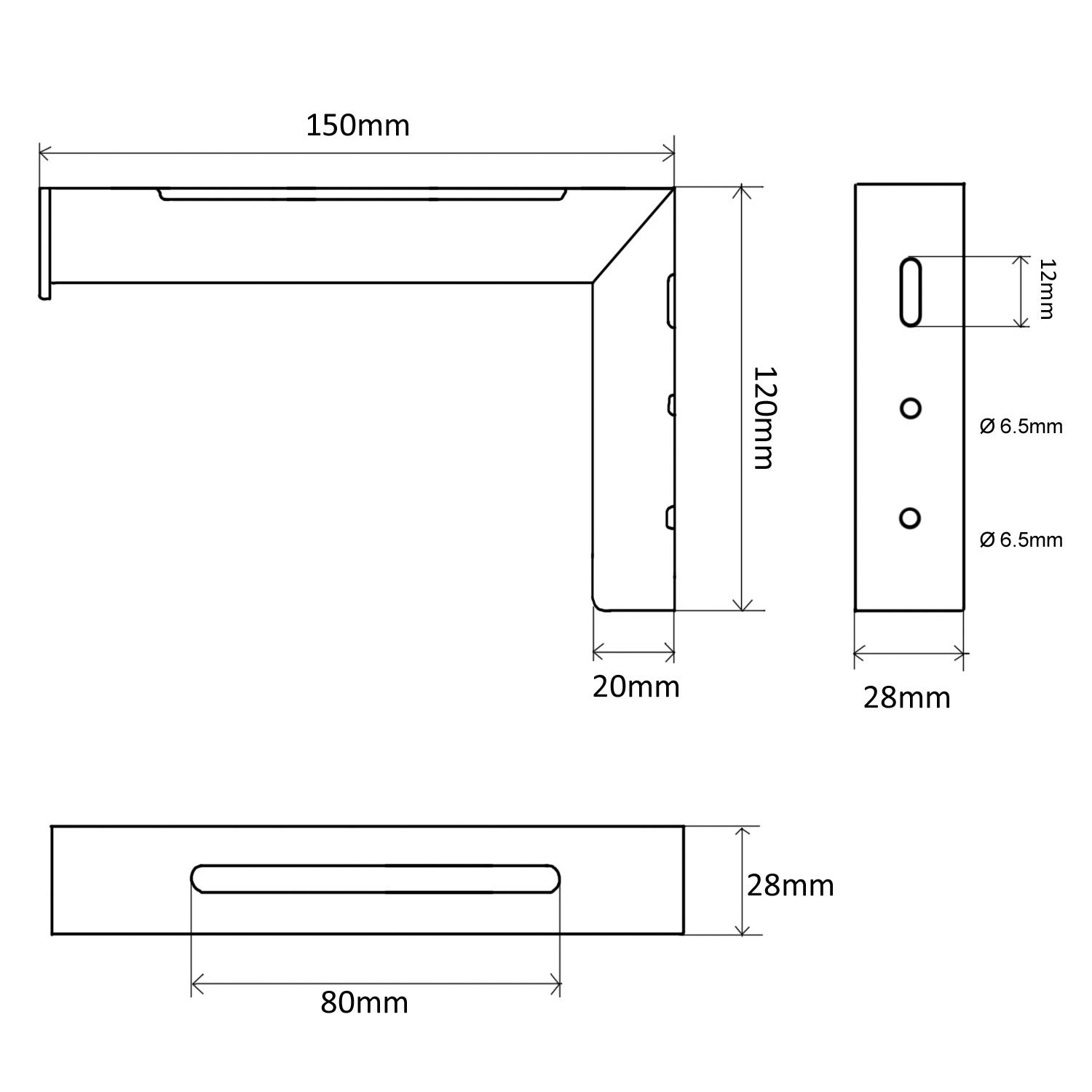 Maclean Brackets MC-923 Leinwand-Halterung Wand 25 kg verstellbar