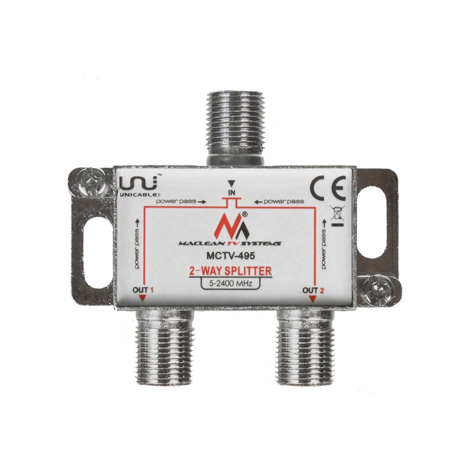 Maclean TV Systems MCTV-495 Sat-Verteiler 2-fach 5-2400MHz