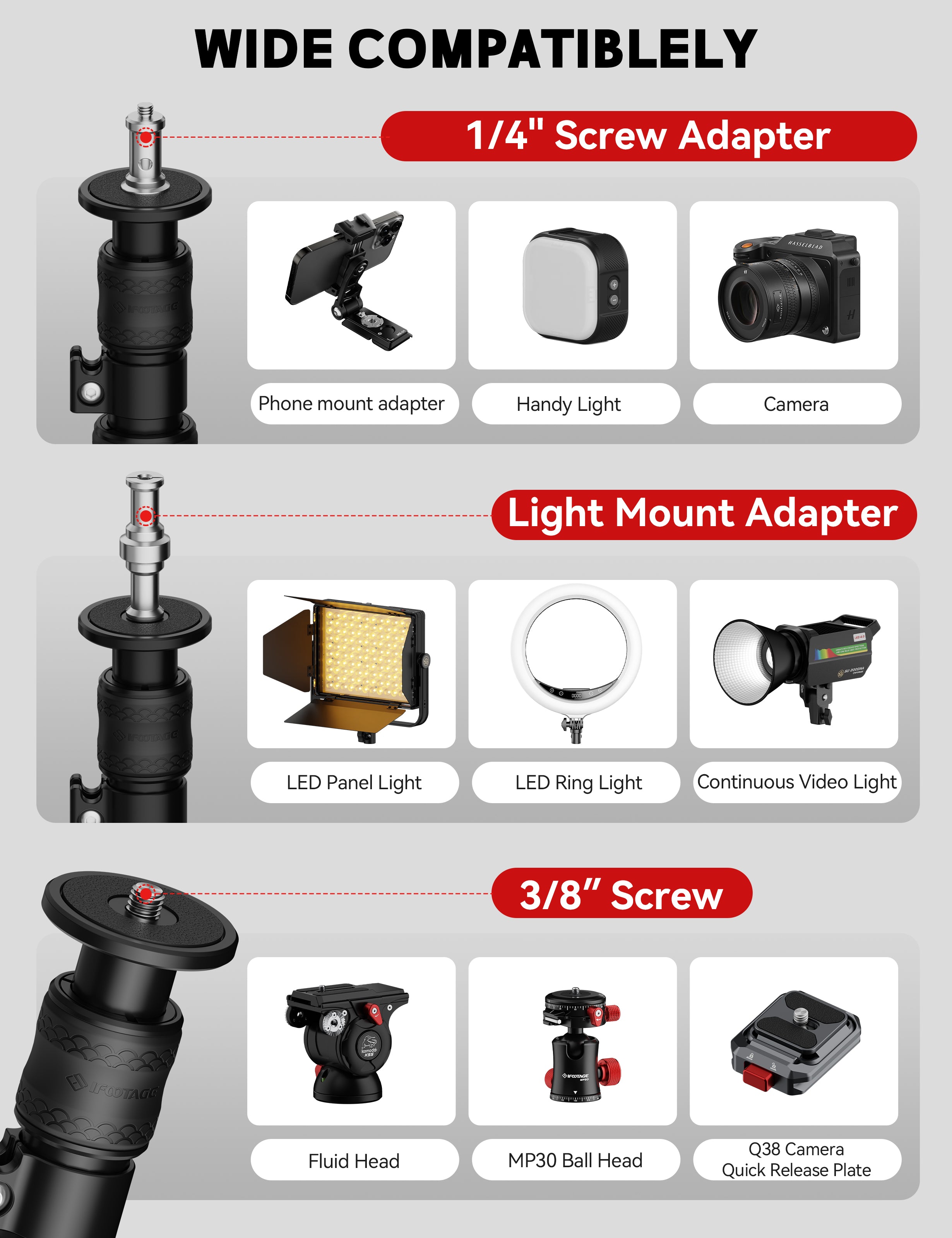 iFootage Cobra 2 RB-A500 Einbeinstativ Rundbasis