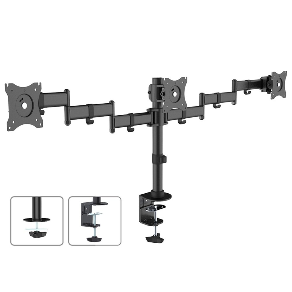 Maclean Brackets MC-691 Monitorarm 3-Fach 13-27 Zoll Tisch