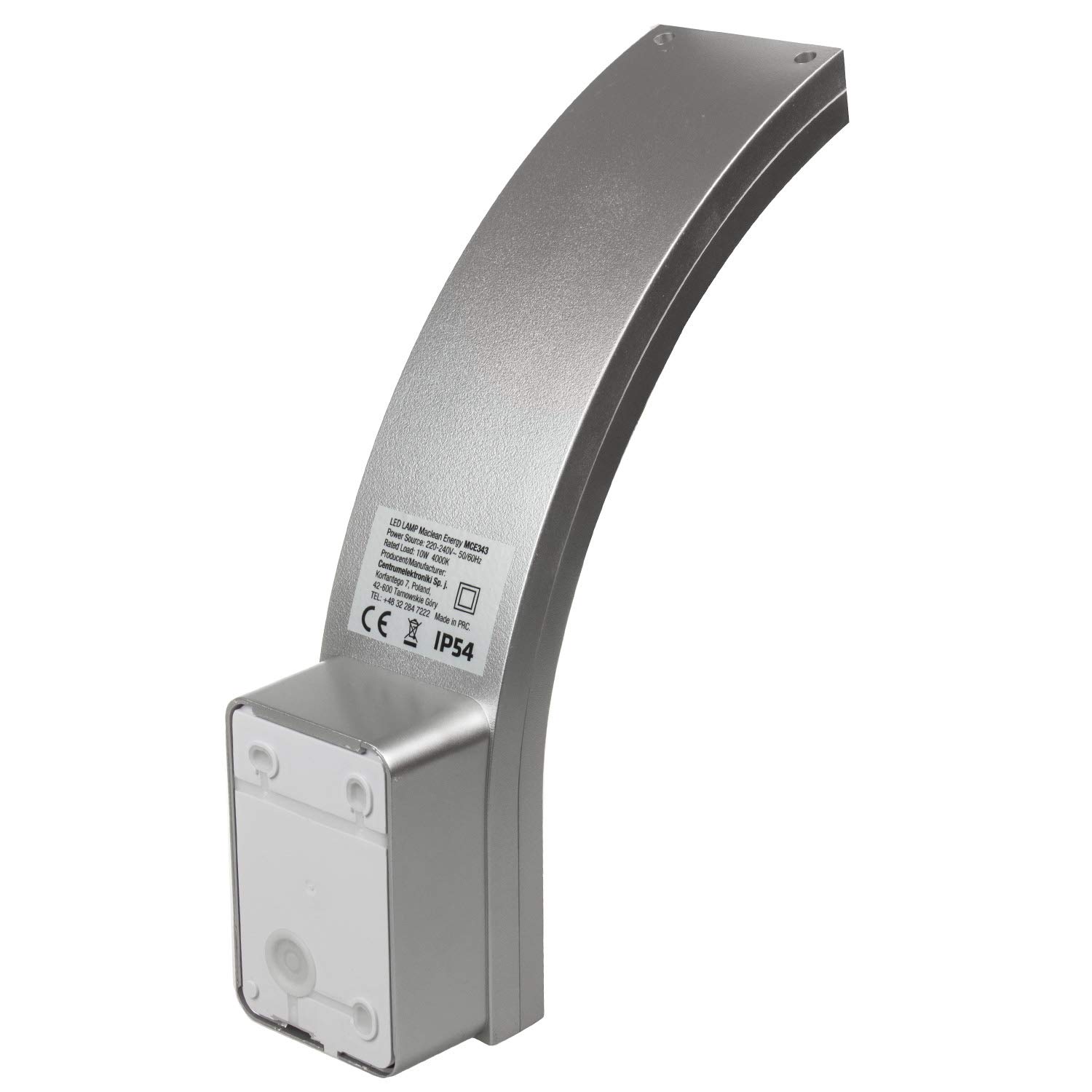 Maclean Energy MCE343 LED-Außenwandleuchte 10W silber
