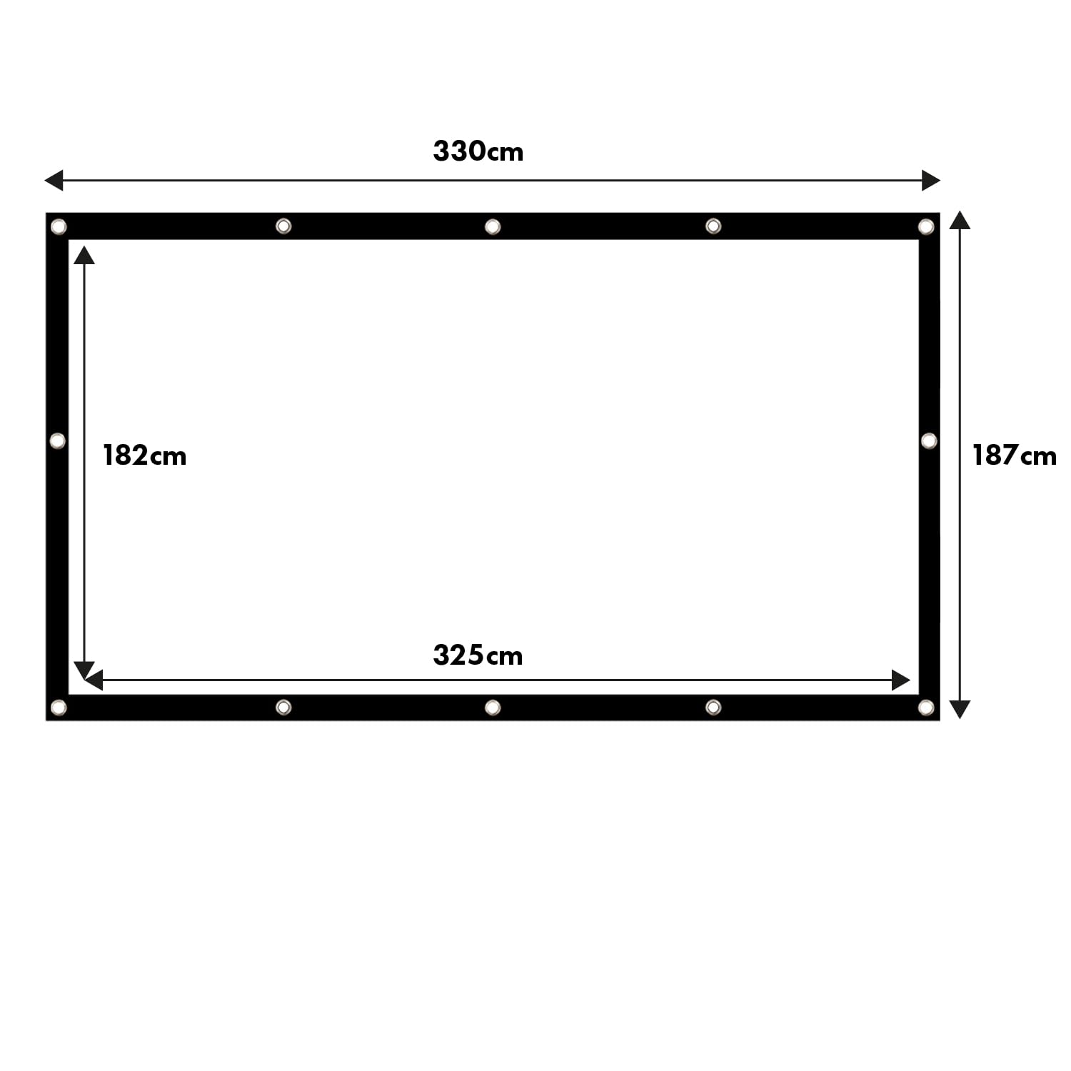 Maclean Projektionswand 150" 330x187cm 16:9 Polyester