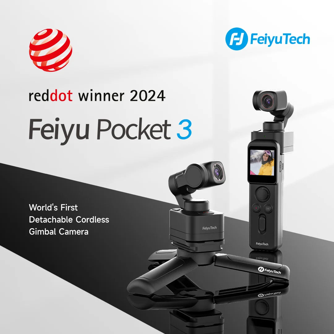 FeiyuTech Gimbal Camera Pocket 3 Actioncam 4K Remote Kit