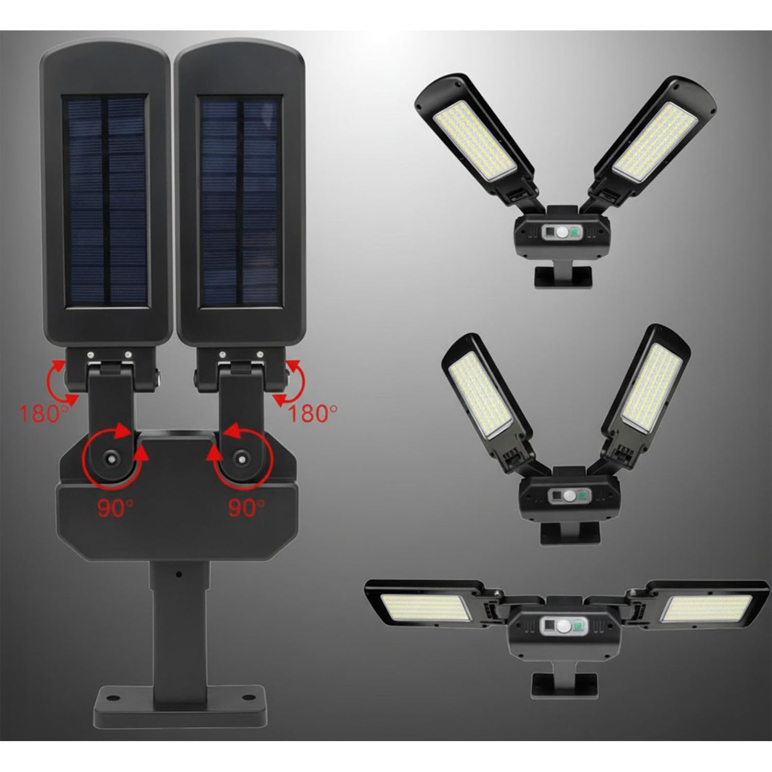 Maclean Energy MCE447 Solar Straßenlampe 2x450lm IP54
