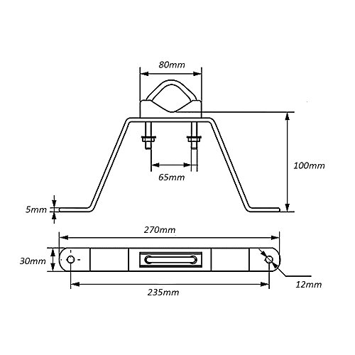 Maclean MCTV-555 Mastbügel 10 cm SAT Stahl verzinkt