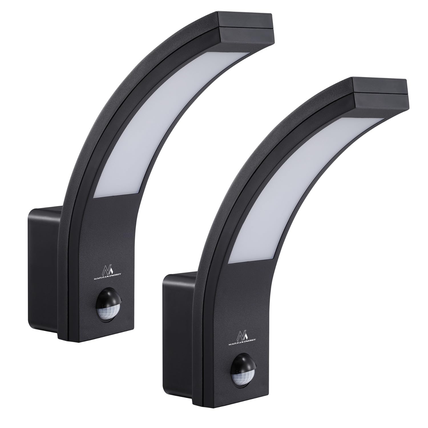 Maclean Energy MCE244 LED-Aussenleuchte Schwarz 2er-Set 750lm