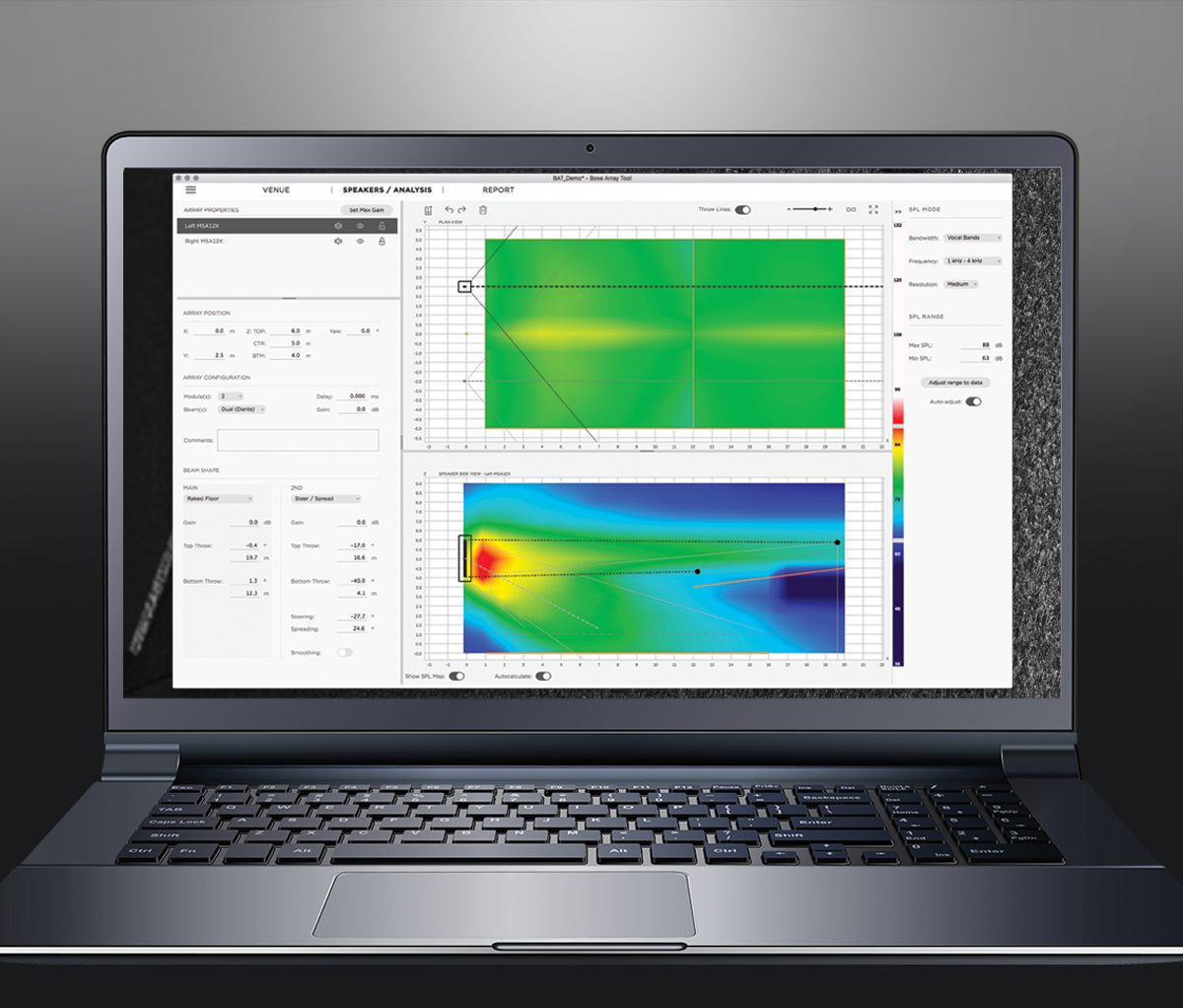 Bose MSA Design Tool Planungssoftware Audio-Planung