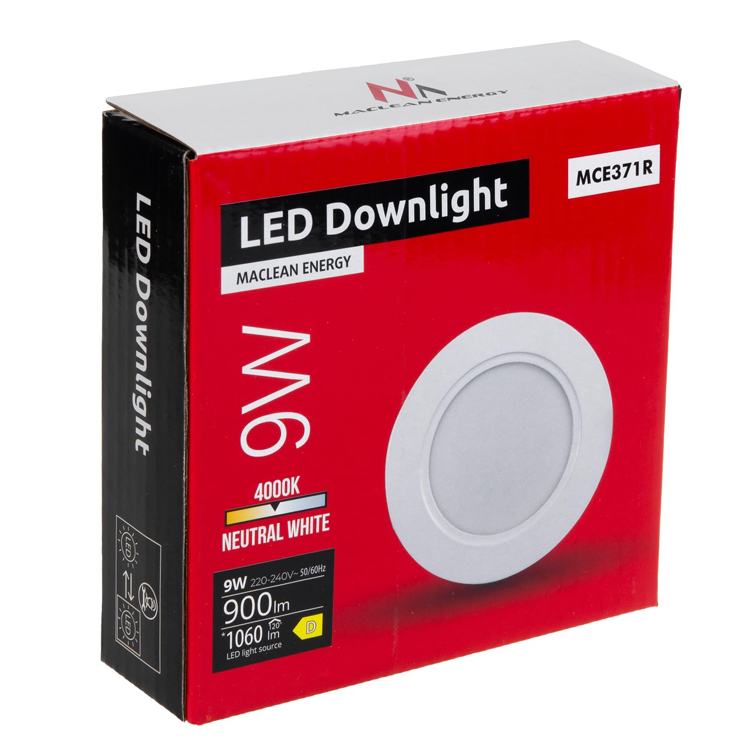 Maclean Energy MCE371 R Einbaustrahler LED 5er-Pack 9W rund
