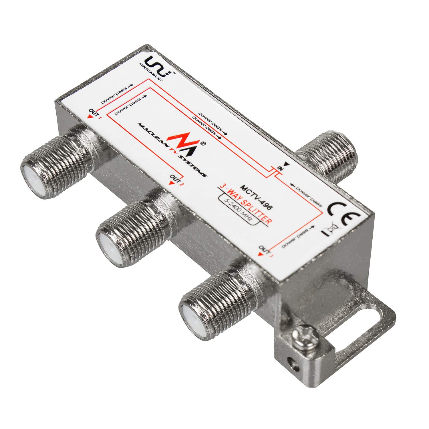 Maclean TV Systems MCTV-496 Sat-Verteiler 3-fach 5-2400MHz