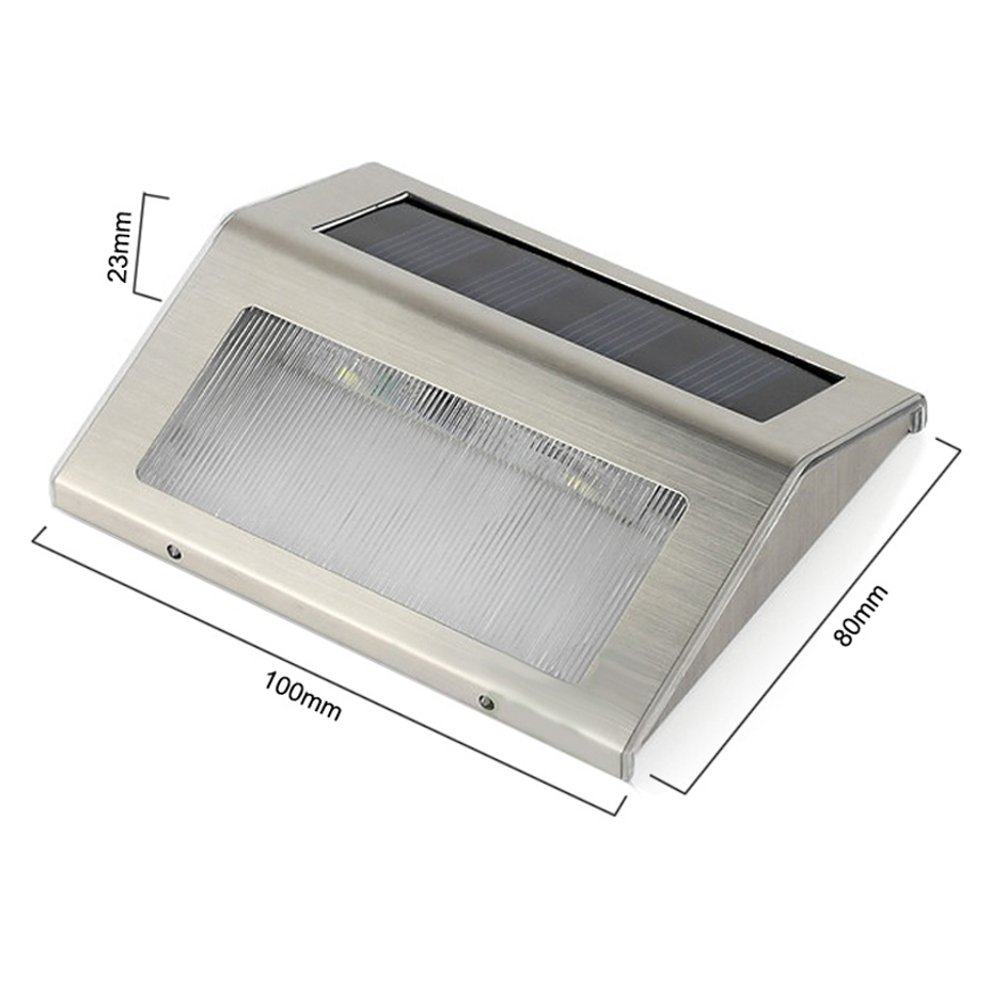 Maclean Energy MCE119 Solarlampe LED Edelstahl 2 LEDs