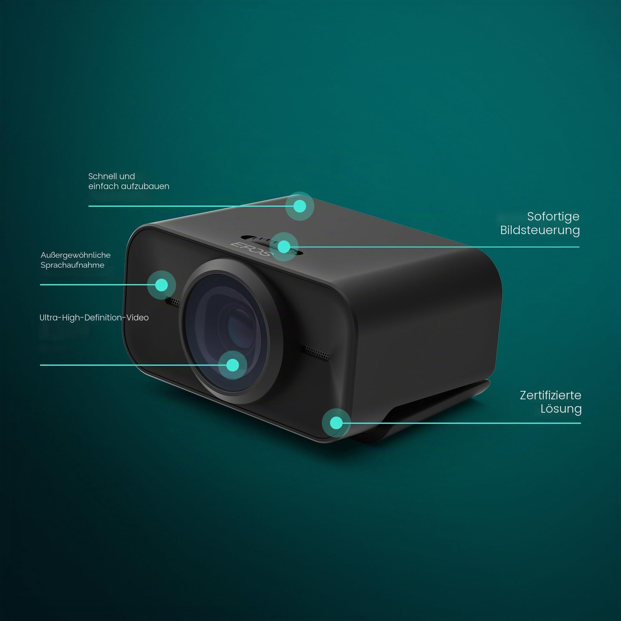 EPOS EXPAND Vision 1 Webcam 4K USB Teams Zoom
