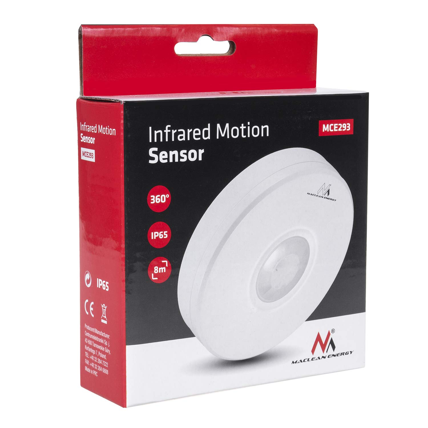 Maclean MCE293 Infrarot-Bewegungsmelder 360° IP65 8m