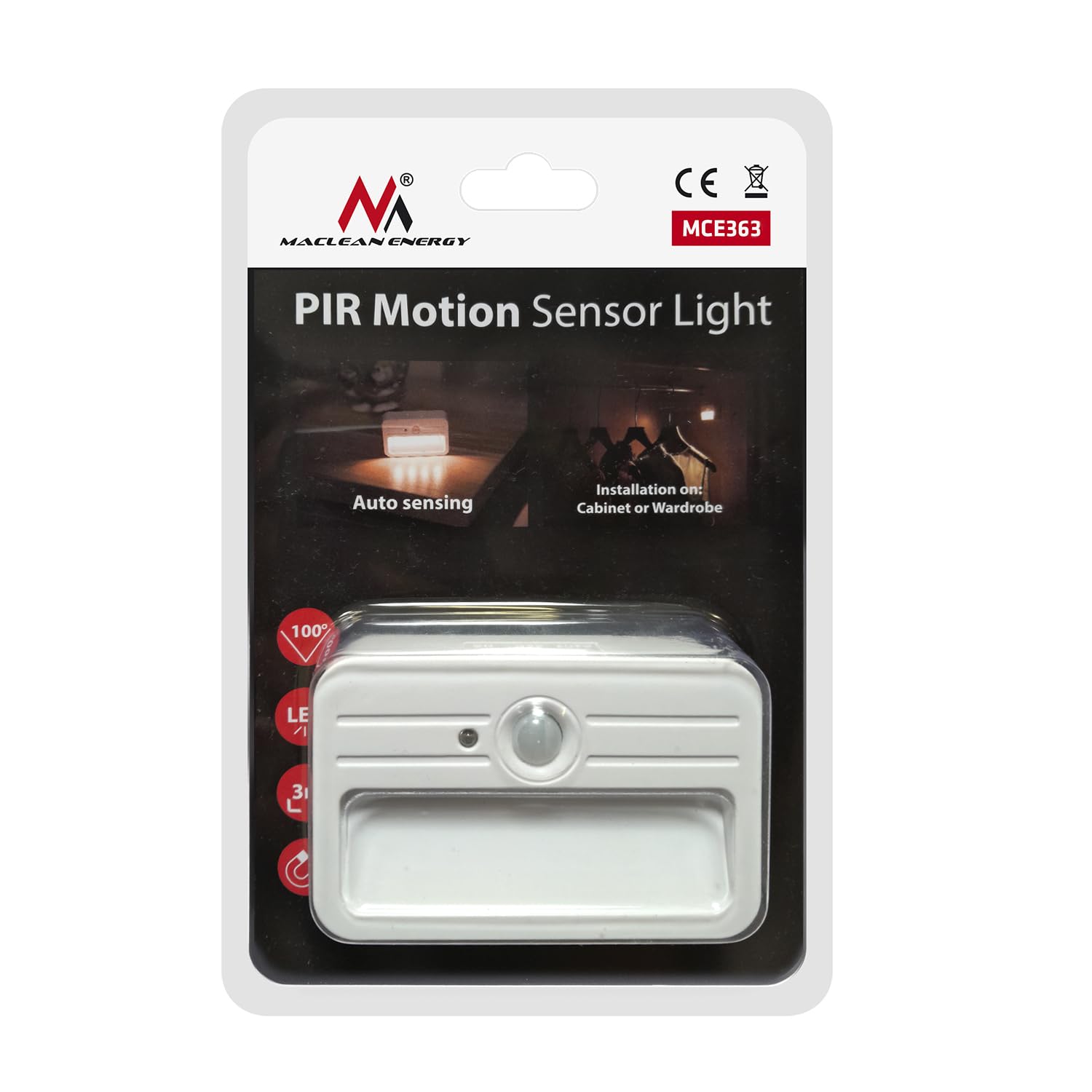 Maclean Energy MCE363 LED Lampe Sensor 4000K 1 Stück