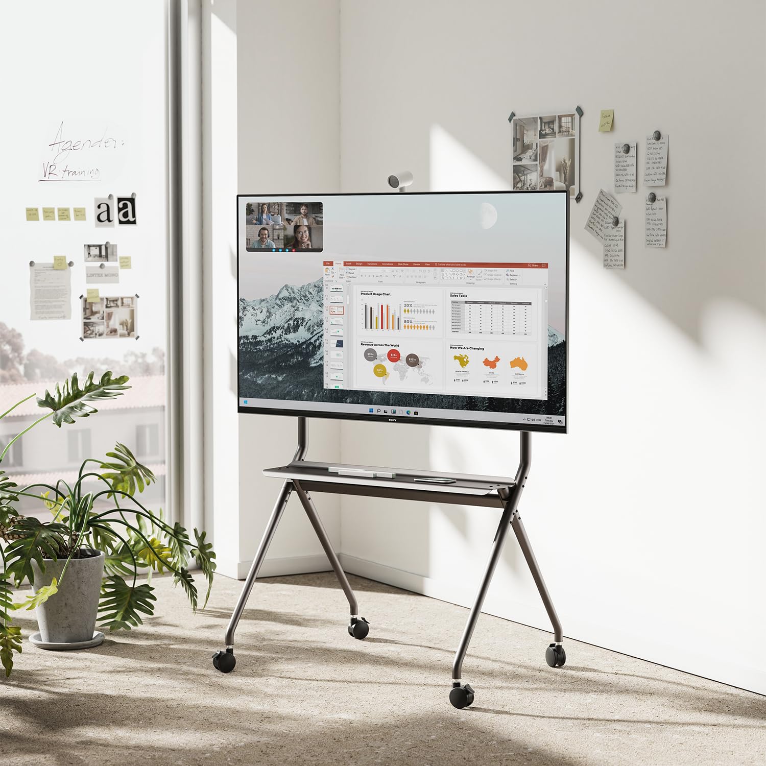 Maclean Energy MC-977 TV-Bodenständer 50-86 Zoll 120 kg