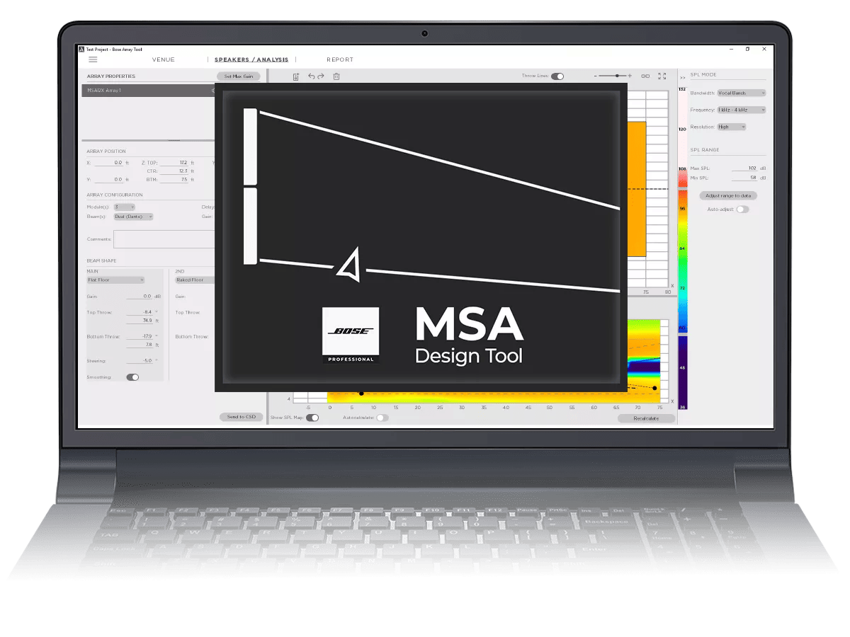 Bose MSA Design Tool Planungssoftware Audio-Planung