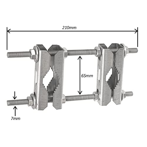 Maclean MCTV-922 Mastschellen Set 65mm verzinkt Doppel