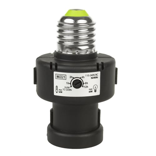 Maclean MCE21B E27 Lampenfassung Dämmerungssensor Timer