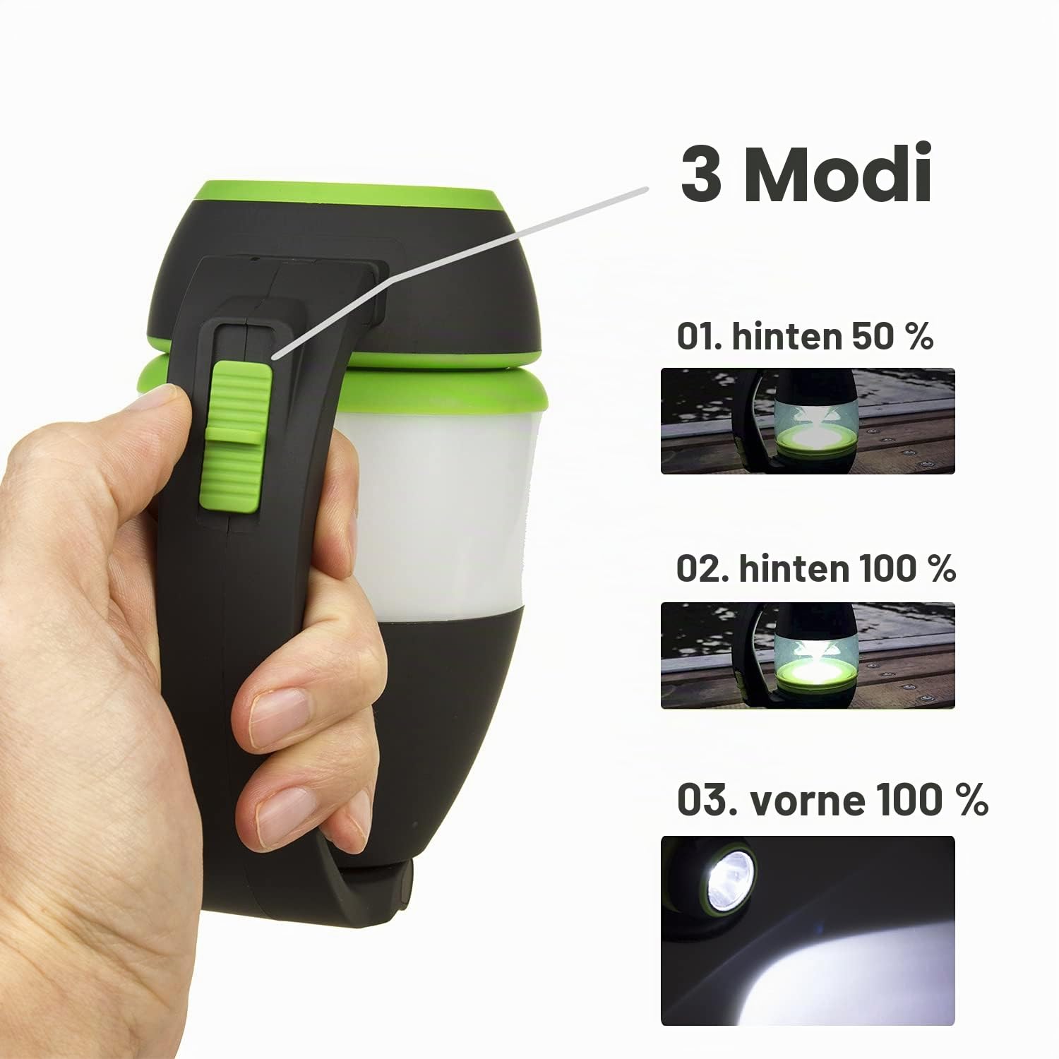 Maclean Energy MCE298 LED-Lampe Camping 1500mAh kaltweiß