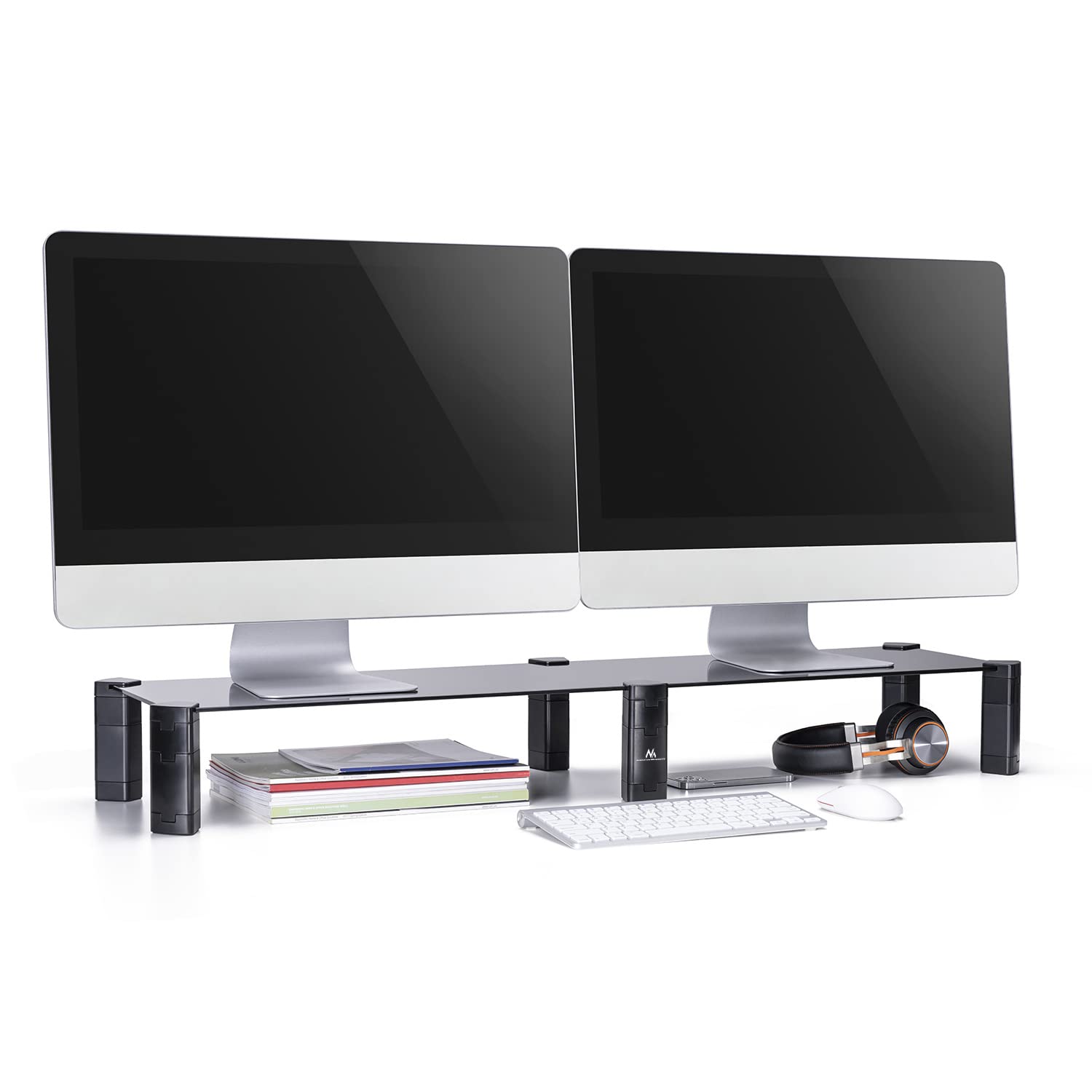 Maclean Brackets MC-936 Doppel-Monitorständer Glas 20kg