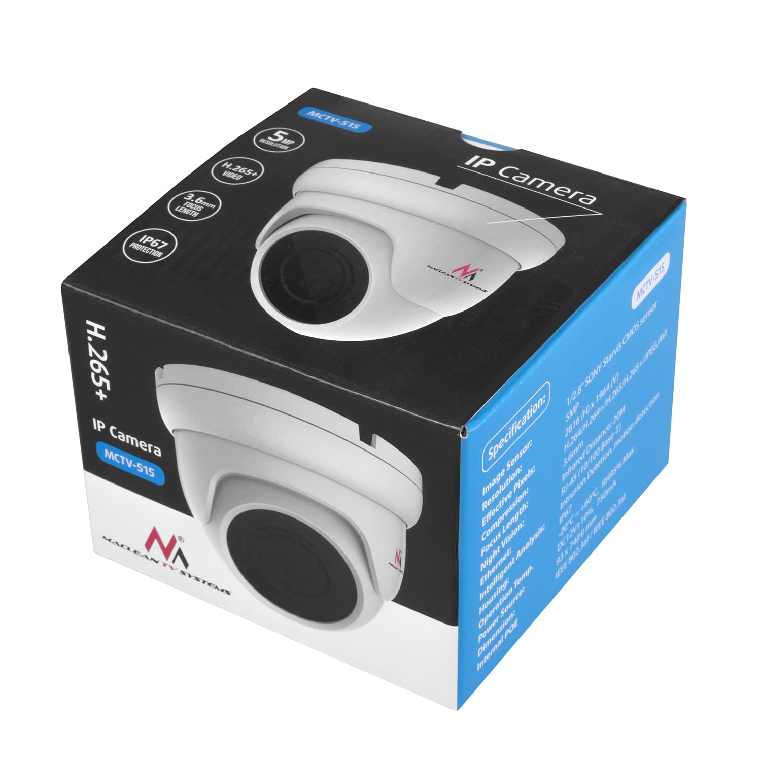 Maclean TV Systems MCTV-515 Dome Überwachungskamera 5MP IP67