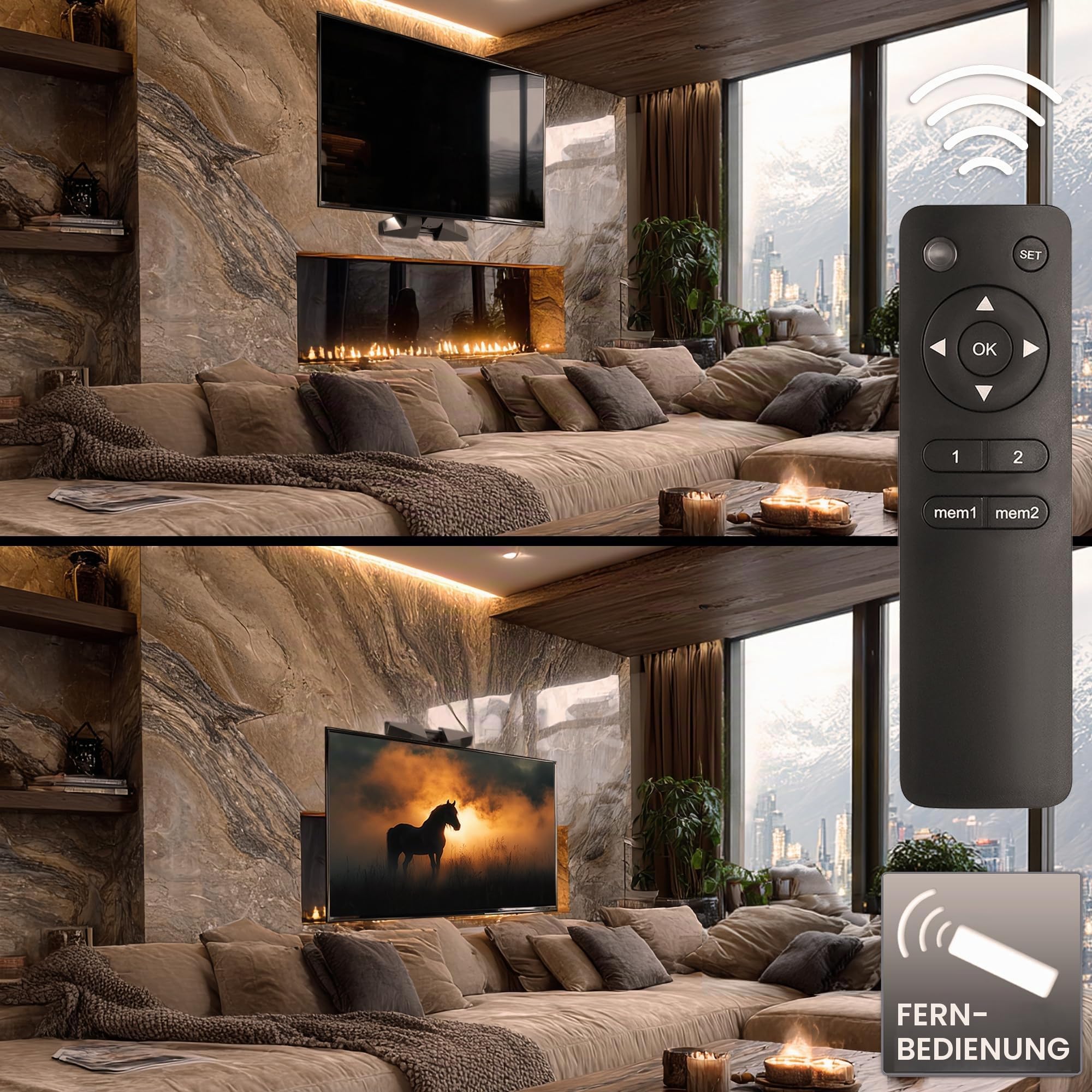 Maclean MC-891 TV Wandhalterung elektrisch 37-70" 35 kg
