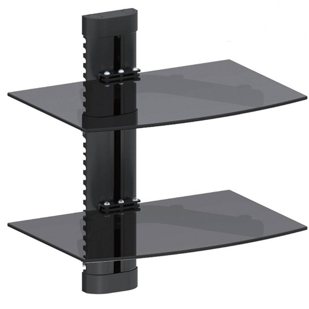 Maclean MC-664 Wandregal 3-Fach Glas 8kg höhenverstellbar