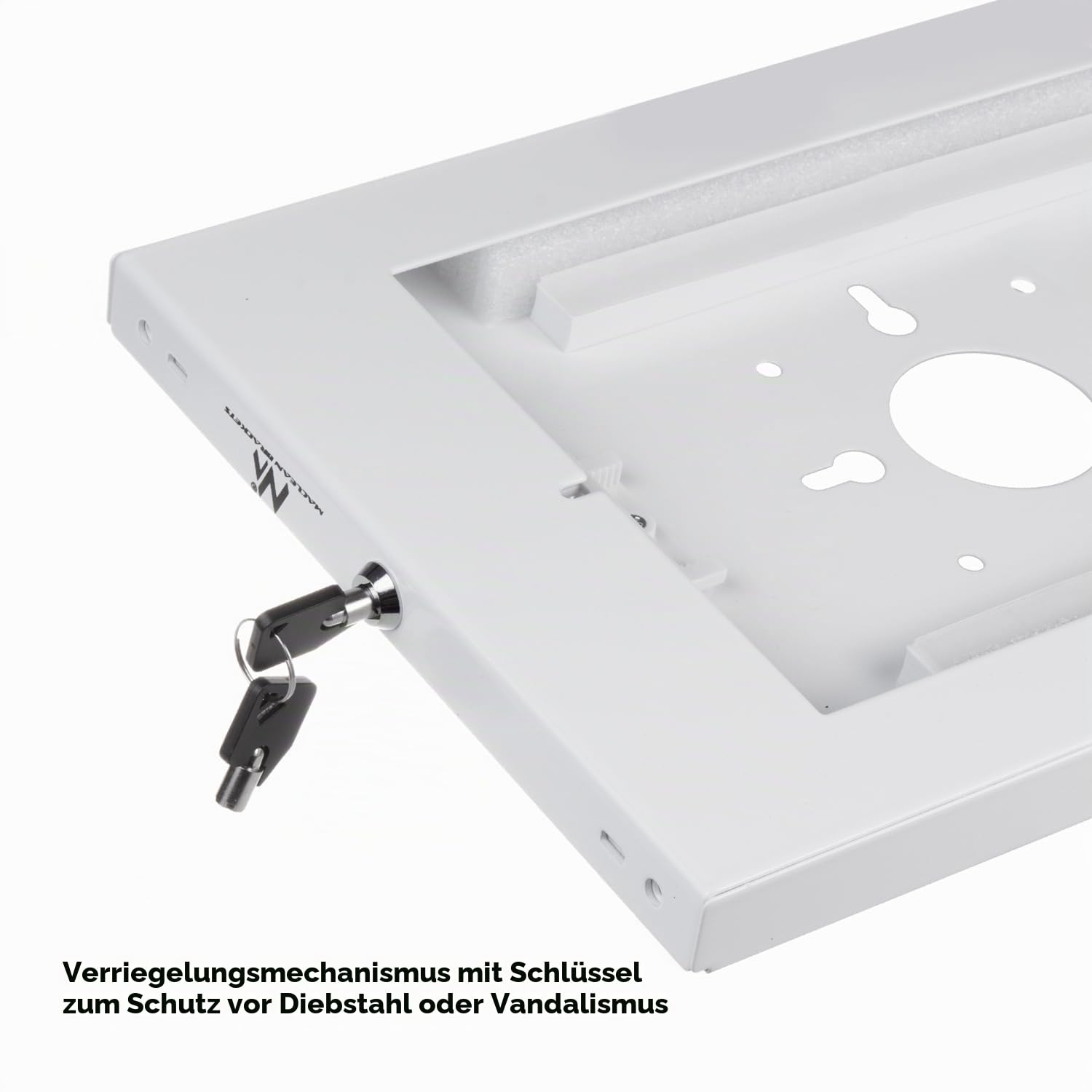 Maclean MC-474 Tablet-Wandhalterung weiß 9,7-11" Diebstahlschutz