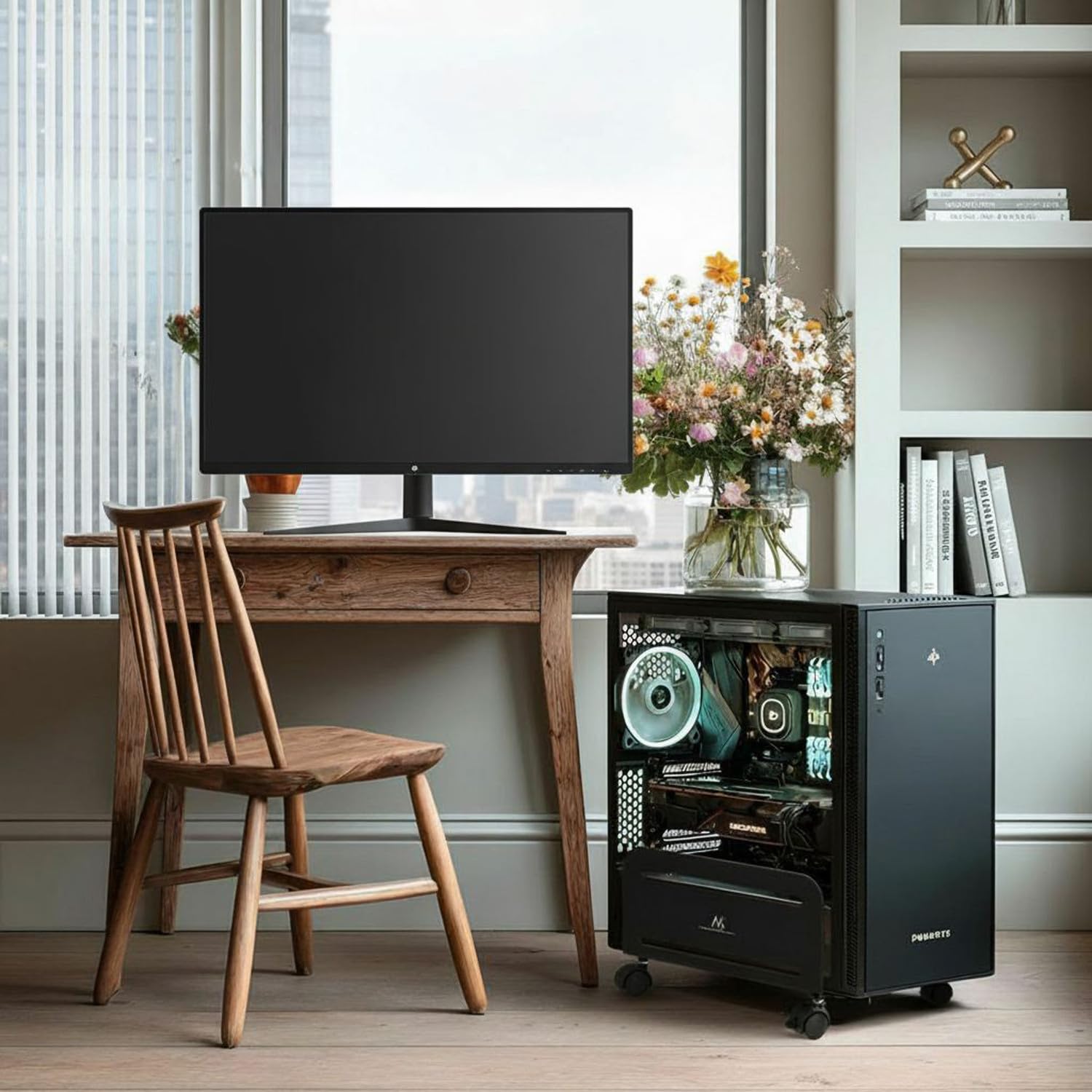Maclean MC-851 PC-Ständer mit Rollen bis 10 kg verstellbar